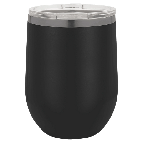 12 oz. Stemless Wine Tumbler - Ghost Black Collection