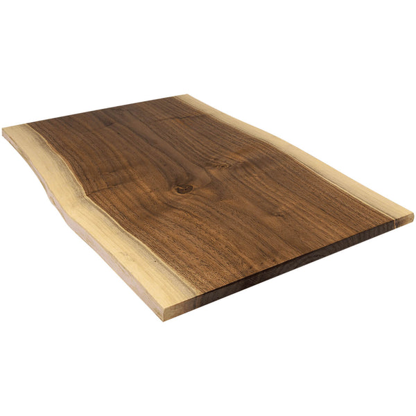 13 3/4" x 9 3/4" Black Walnut Live Edge Cutting and Charcuterie Board