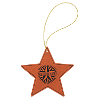 Ornament- Star Rawhide/Blk
