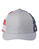 Kati Trucker Hat-Heather Grey-USA Flag