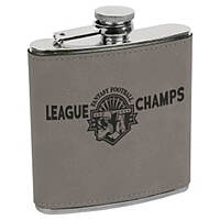 6 oz Leatherette Wrapped Flask