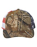 Kati Trucker Hat-Real Tree Camo-USA Flag