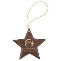 Ornament- Star Rustic/Gold