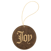 Ornament- Circle Rustic/Gold